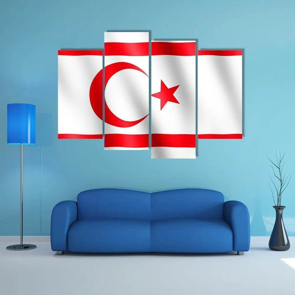 Flag Of Northern Cyprus Canvas Wall Art