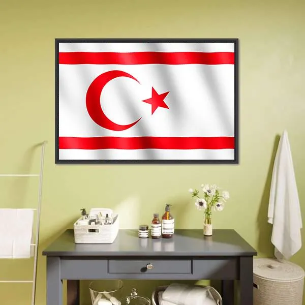 Flag Of Northern Cyprus Canvas Wall Art