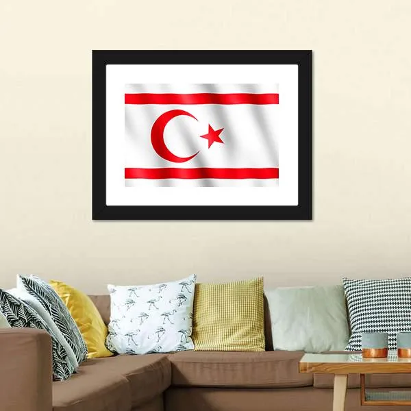 Flag Of Northern Cyprus Canvas Wall Art