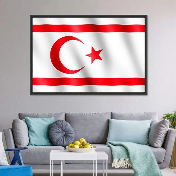 Flag Of Northern Cyprus Canvas Wall Art