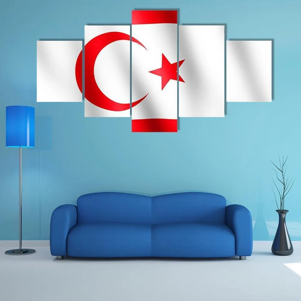 Flag Of Northern Cyprus Canvas Wall Art