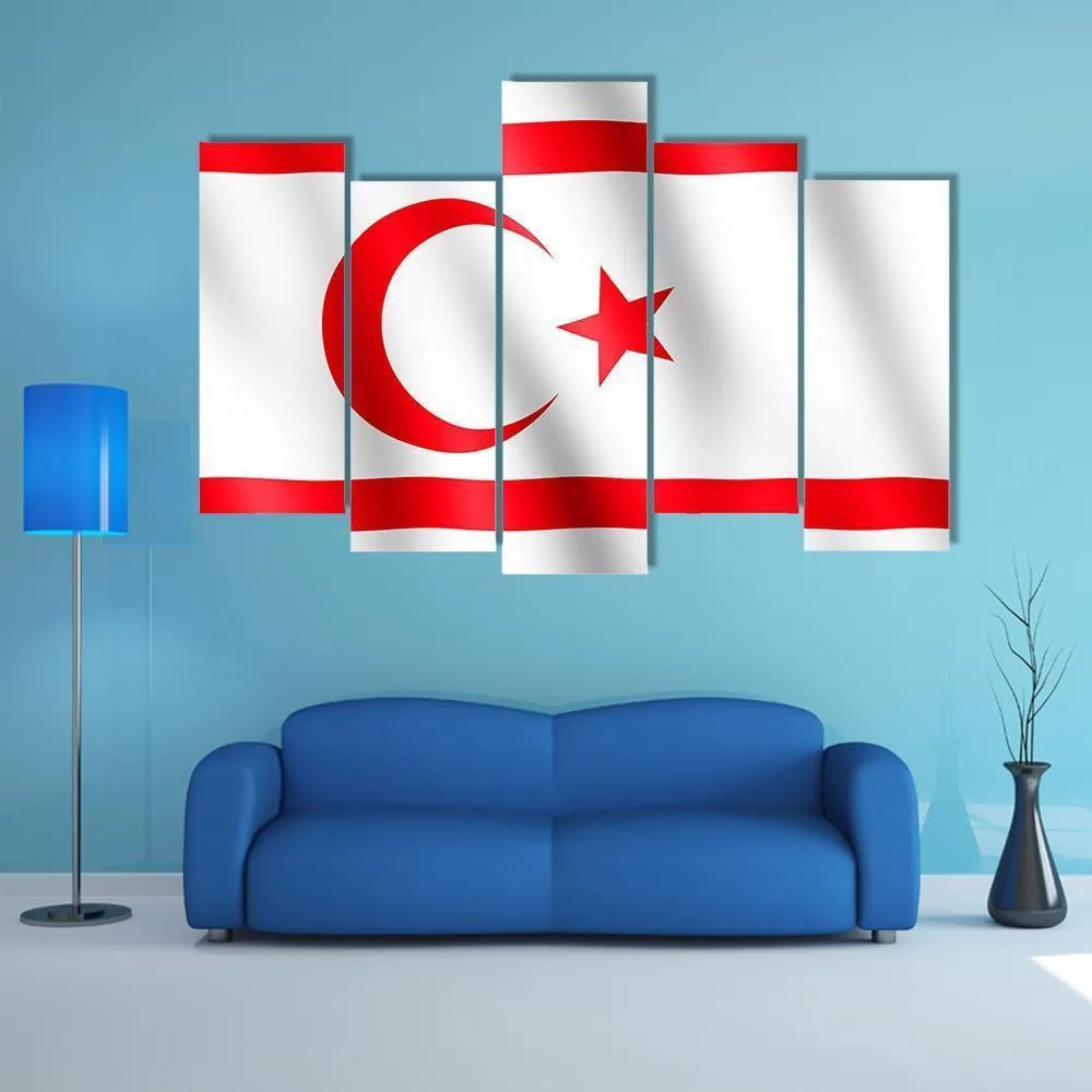 Flag Of Northern Cyprus Canvas Wall Art