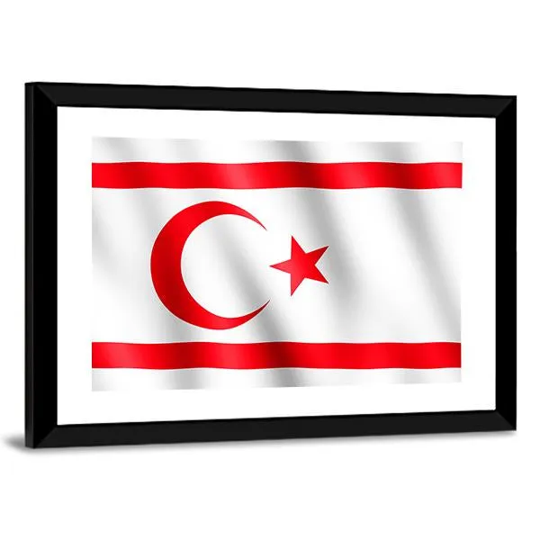 Flag Of Northern Cyprus Canvas Wall Art