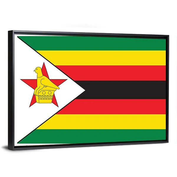 Flag Of Zimbabwe Canvas Wall Art