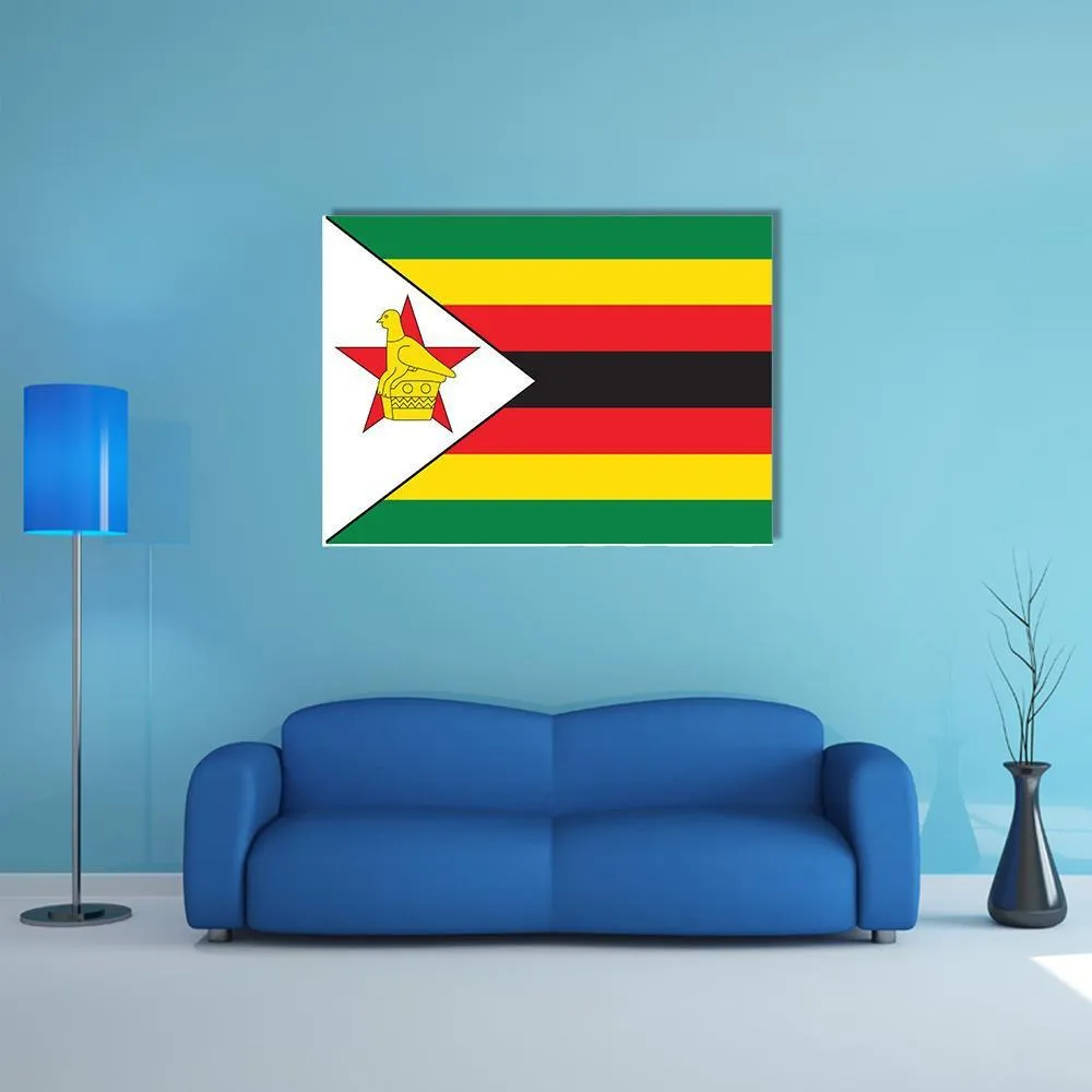 Flag Of Zimbabwe Canvas Wall Art