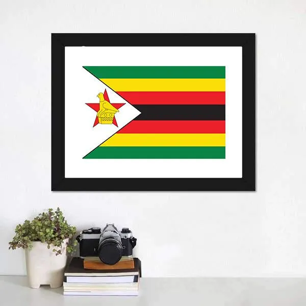 Flag Of Zimbabwe Canvas Wall Art