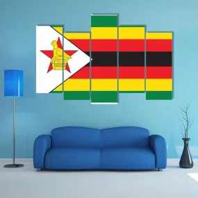 Flag Of Zimbabwe Canvas Wall Art