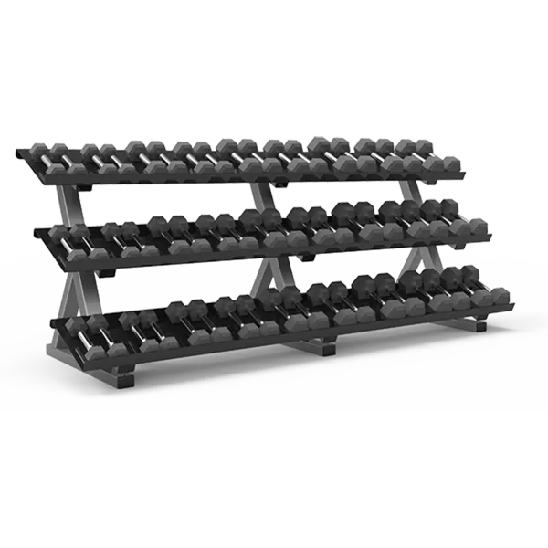 FreeMotion Three Tier Tray Style Dumbbell Rack