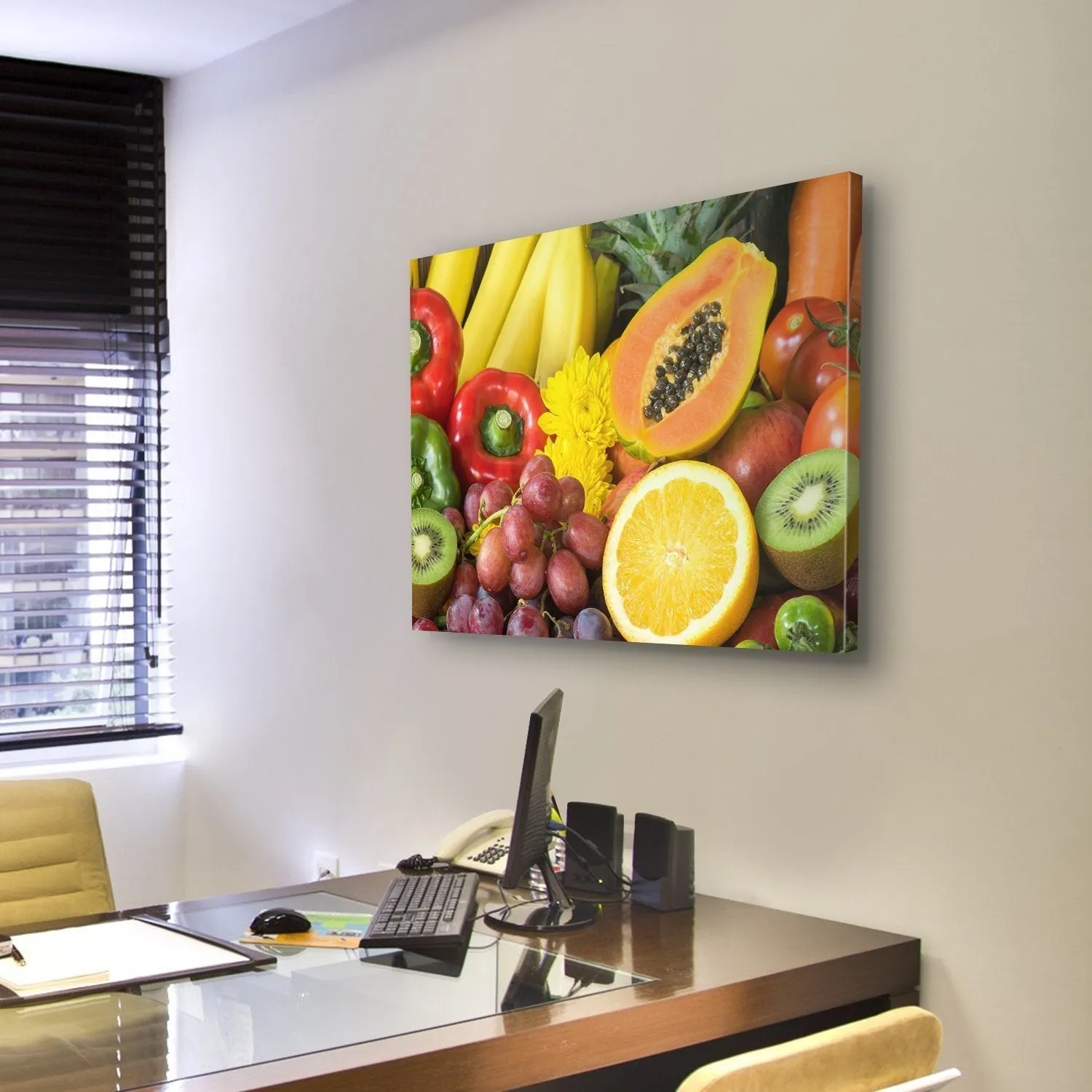 Fresh Fruits And Vegetables Canvas Wall Art