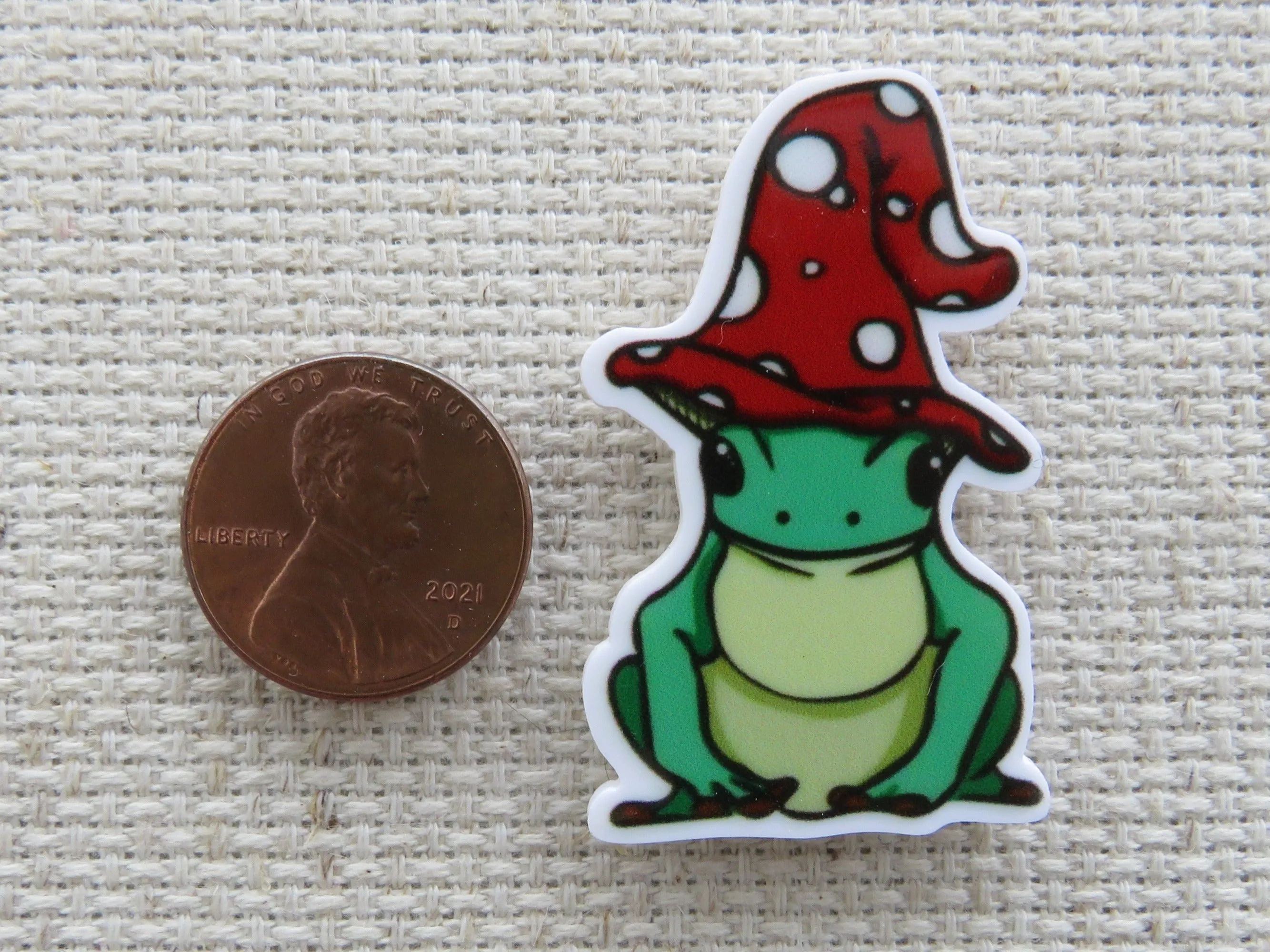 Frog with a Hat Needle Minder, Cover Minder, Magnet