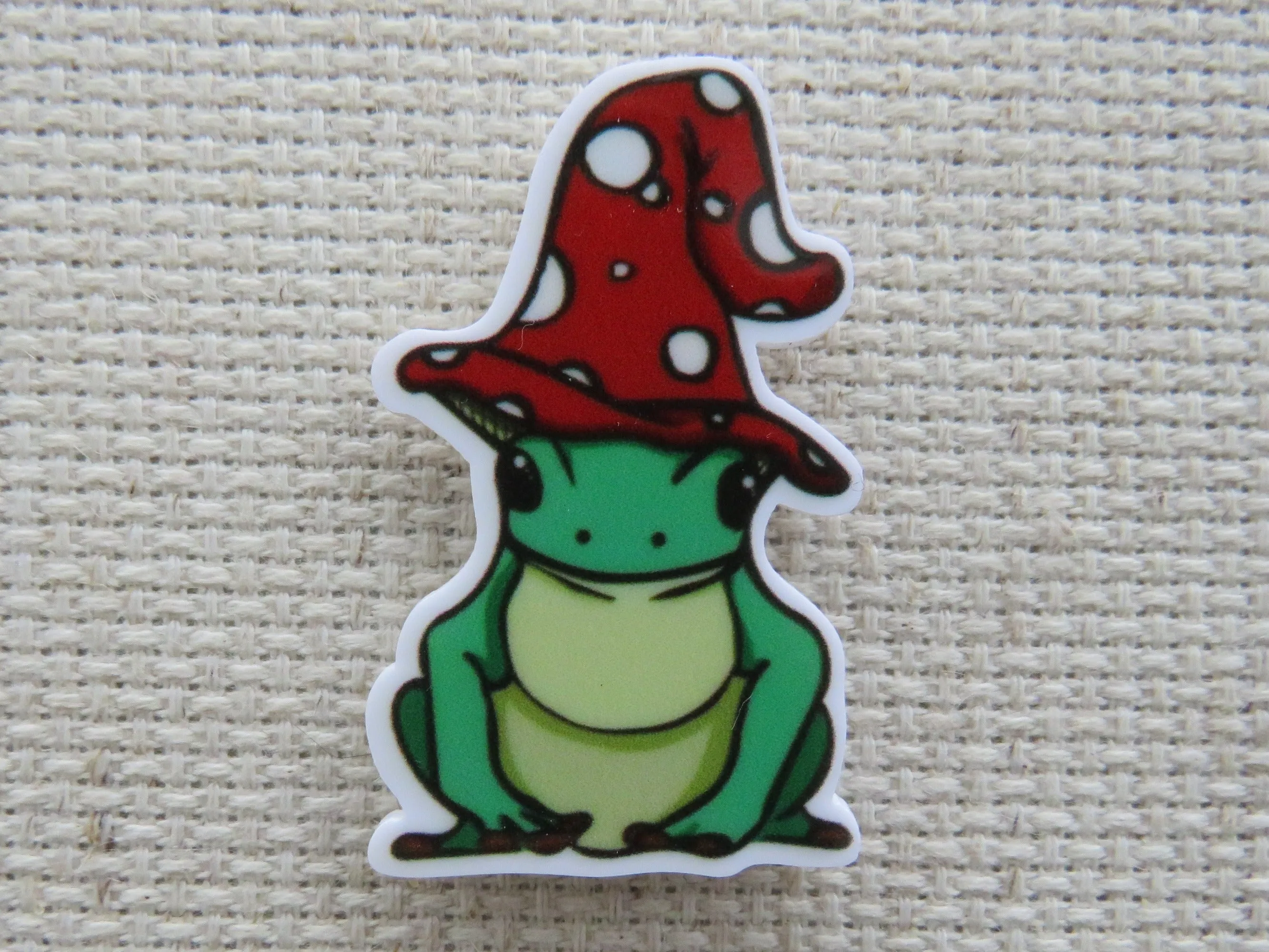 Frog with a Hat Needle Minder, Cover Minder, Magnet