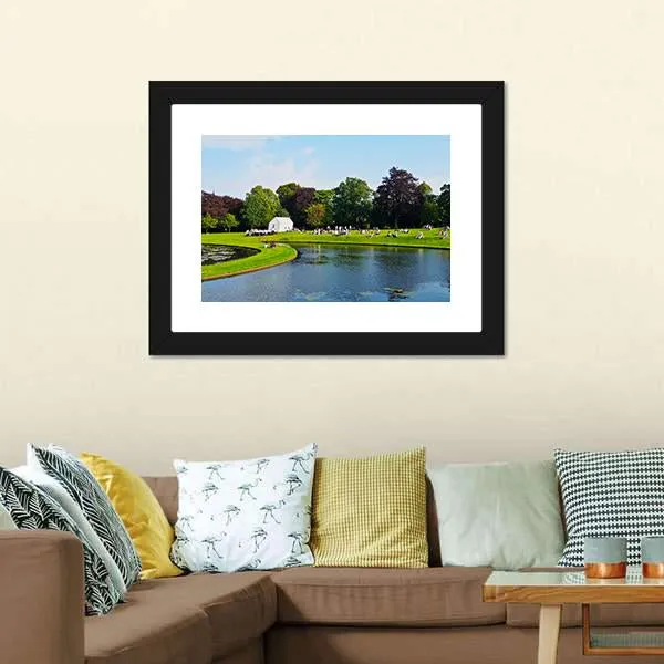 Garden Of Scottish National Gallery Canvas Wall Art