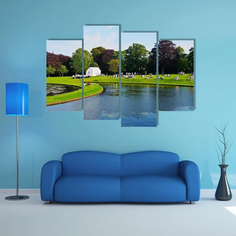 Garden Of Scottish National Gallery Canvas Wall Art