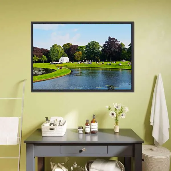 Garden Of Scottish National Gallery Canvas Wall Art