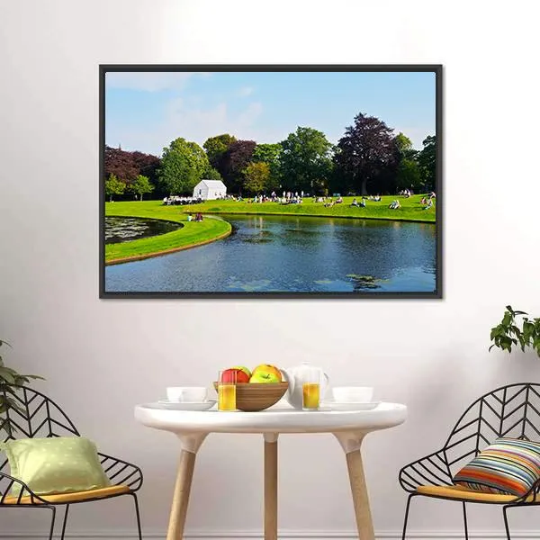 Garden Of Scottish National Gallery Canvas Wall Art