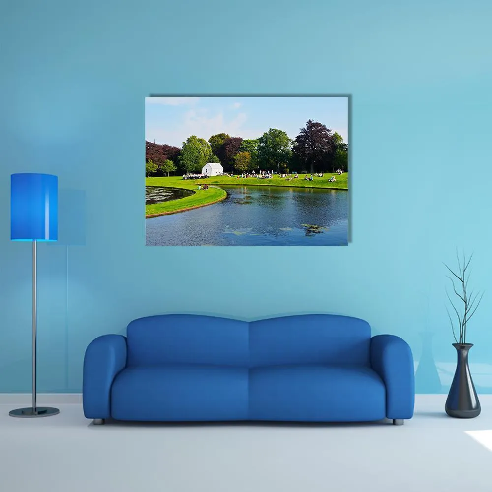 Garden Of Scottish National Gallery Canvas Wall Art