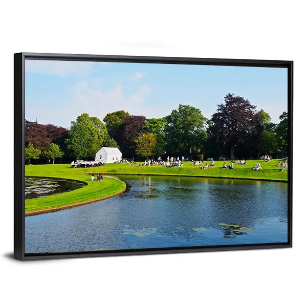 Garden Of Scottish National Gallery Canvas Wall Art