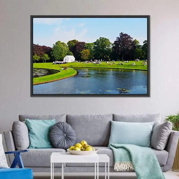 Garden Of Scottish National Gallery Canvas Wall Art