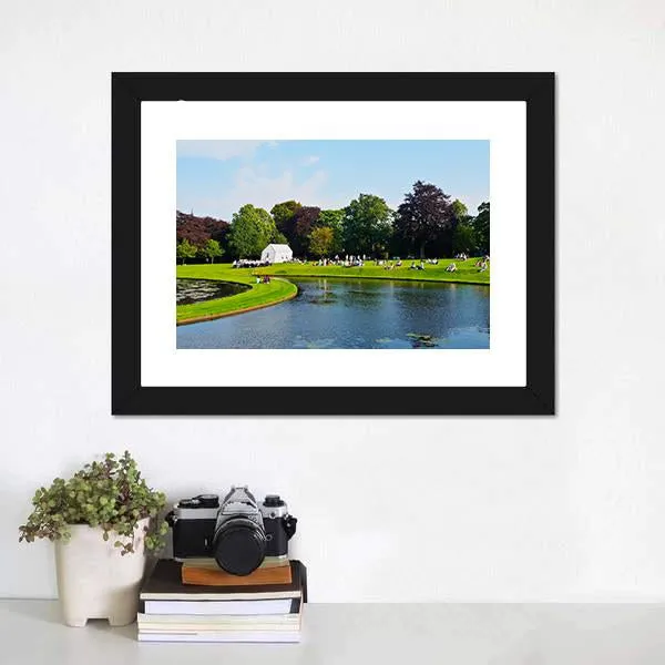 Garden Of Scottish National Gallery Canvas Wall Art