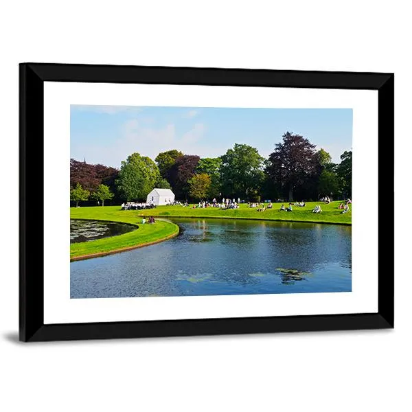 Garden Of Scottish National Gallery Canvas Wall Art