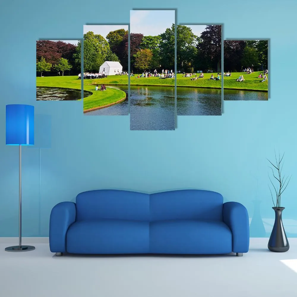 Garden Of Scottish National Gallery Canvas Wall Art