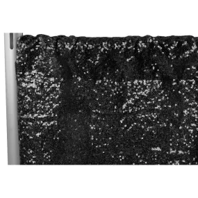 Glitz Sequin 10ft H x 52" W Drape/Backdrop panel - Black