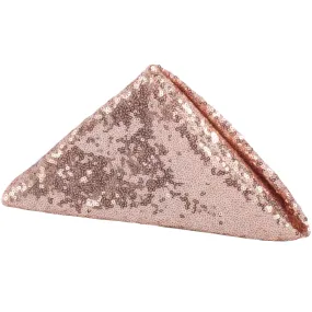 Glitz Sequin Napkin 20"x20" - Blush/Rose Gold