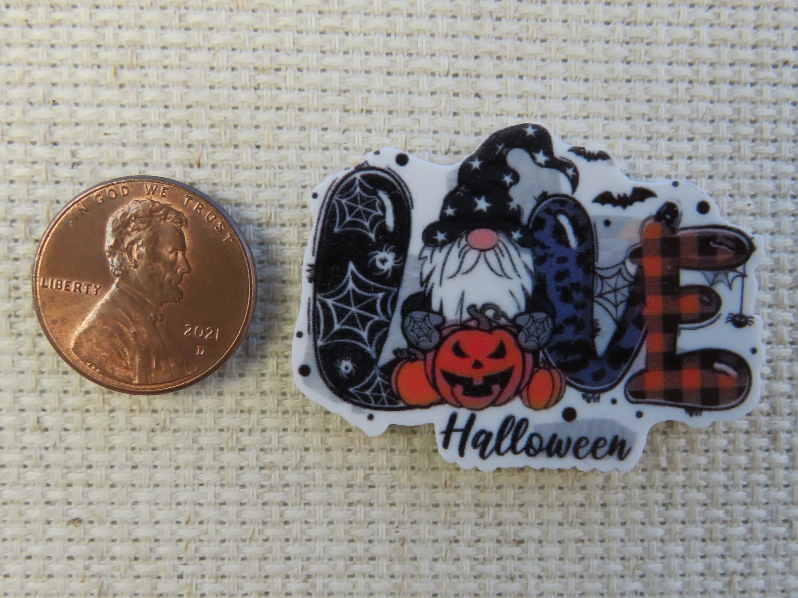 Halloween Love Gnome Needle Minder, Cover Minder, Magnet