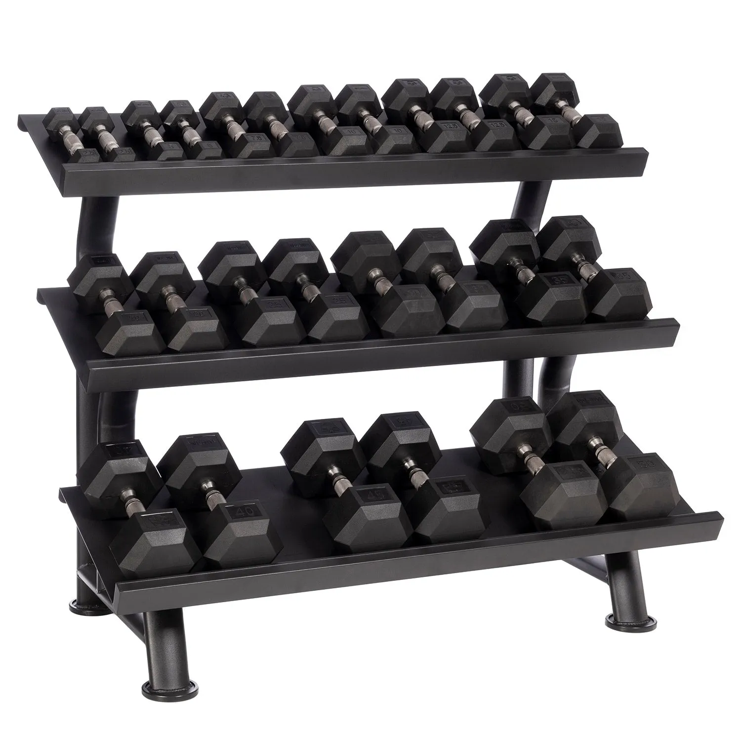 Hampton 3 Tier Flat Tray Dumbbell Rack