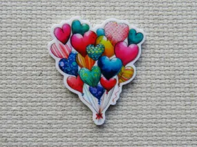 Heart Shaped Balloons Needle Minder, Cover Minder, Magnet