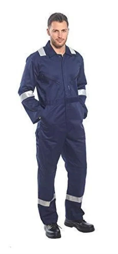 Hi Vis Iona Zipped Boiler Suit overalls Coverall Portwest F813