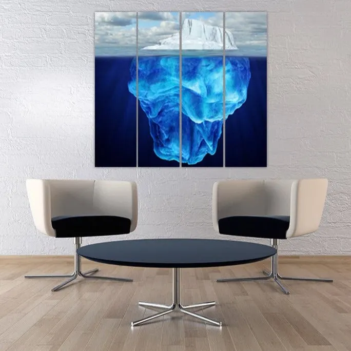 Iceberg canvas Iceberg wall art paintings on canvas, home wall decor, canvas painting, bathroom wall decor seascape painting