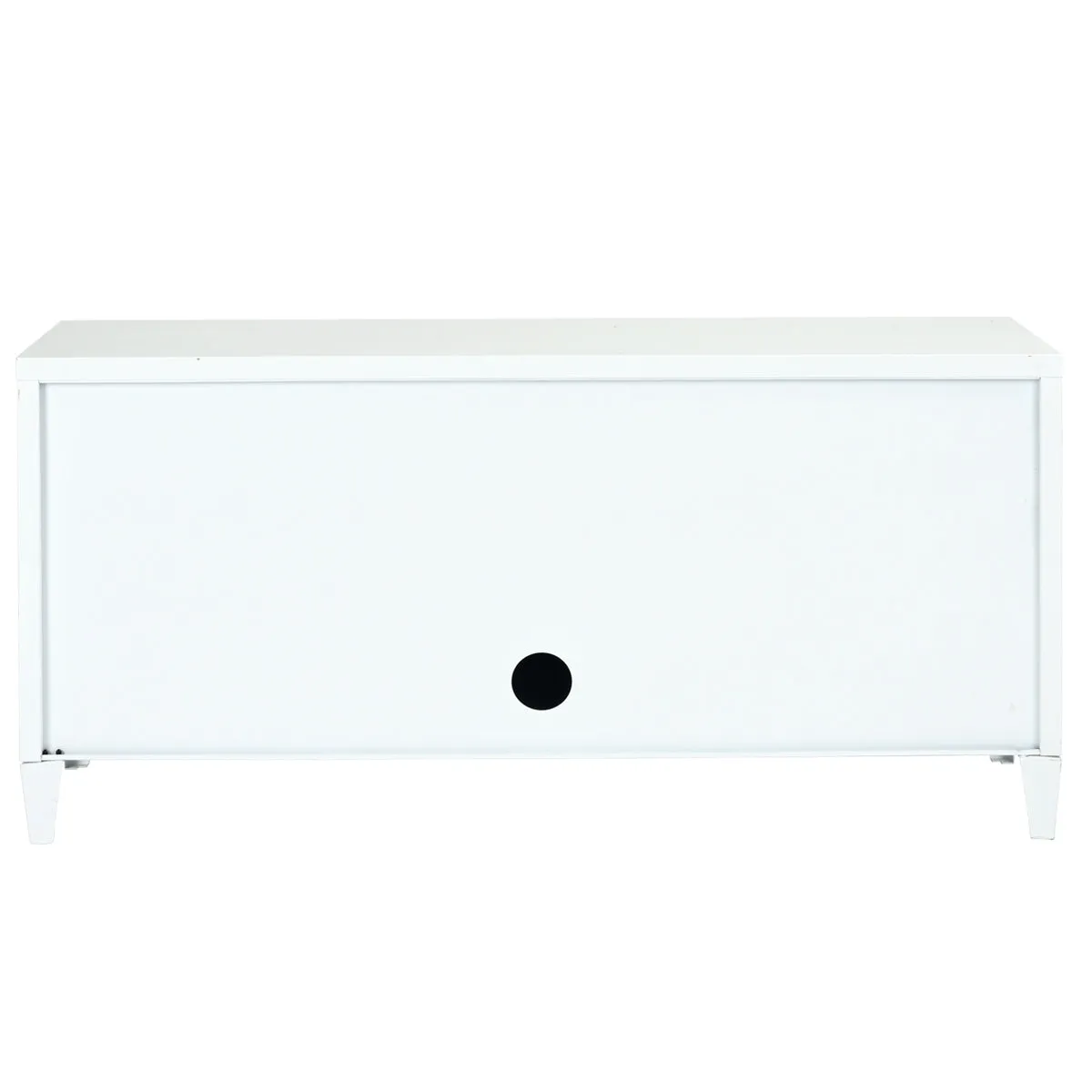 Industrial Metal Side Panel Storage Cabinet - White