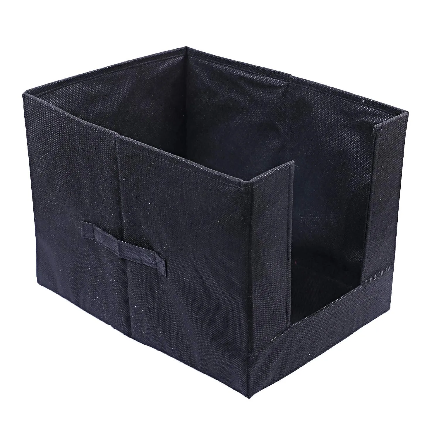 Kuber Industries 2 Pieces Non Woven Shirt Stacker/Shirt Organizer Wardrobe Organizer (Black)-KUBMART2889