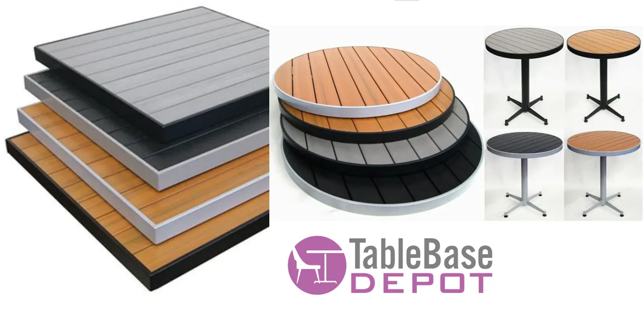 Lanai Outdoor Plasteek Restaurant Patio Tables 6 Color Options