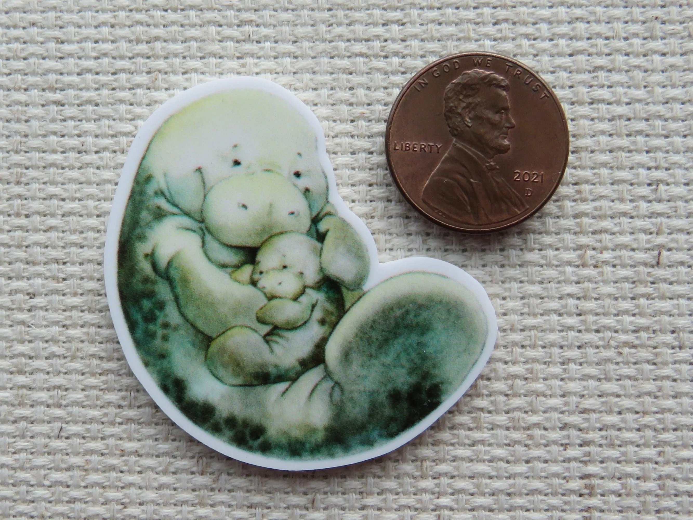 Manatee Mom Needle Minder, Cover Minder, Magnet