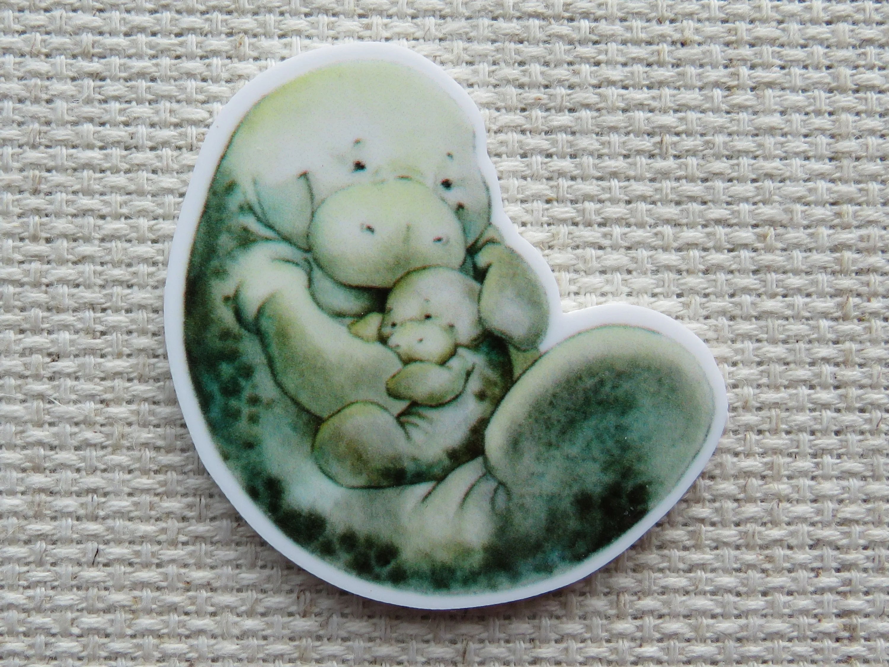 Manatee Mom Needle Minder, Cover Minder, Magnet