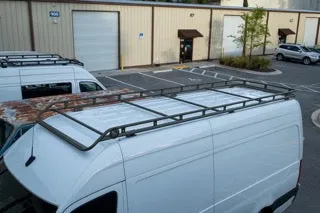 Mercedes Sprinter Adjustable Roof Rack by FreedomVanGo