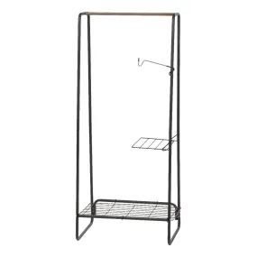 Metal Garment Rack with Wire Shelf - Medium