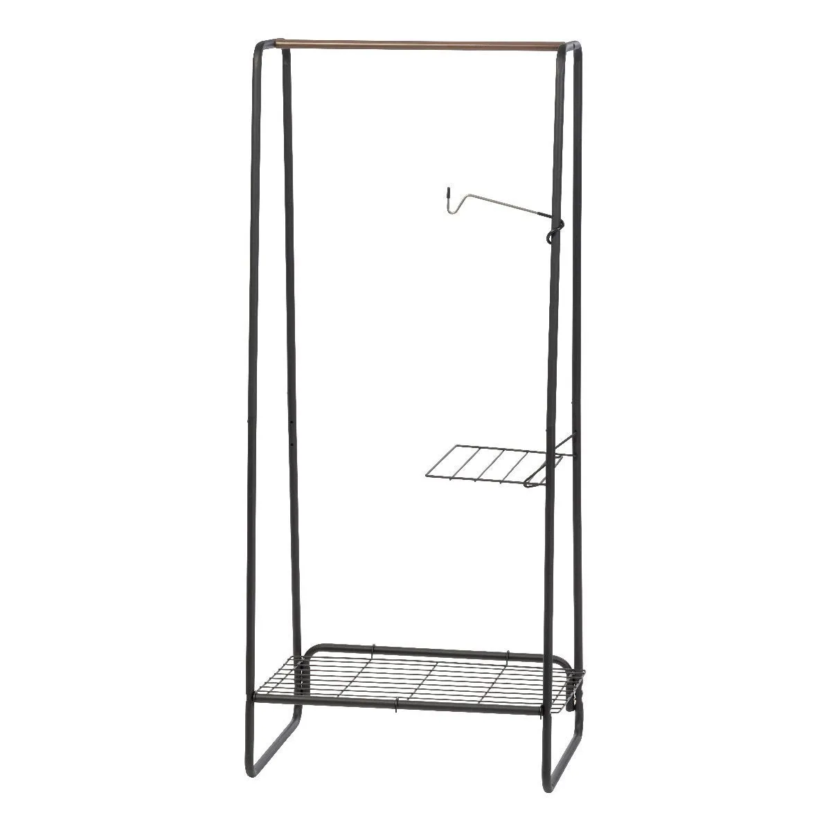 Metal Garment Rack with Wire Shelf - Medium