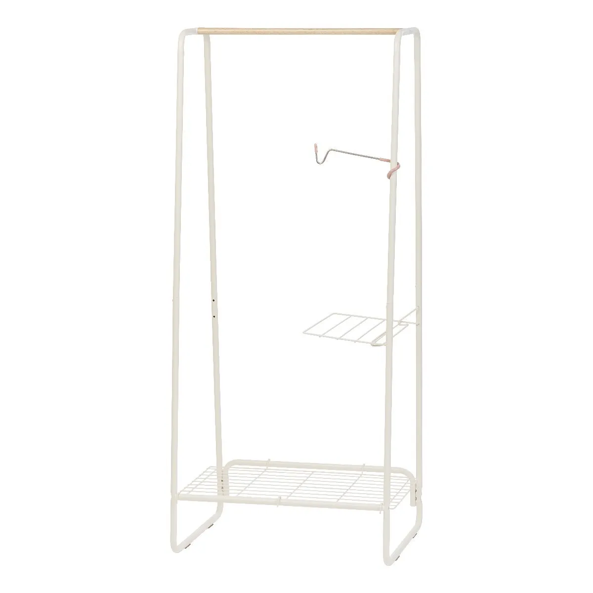 Metal Garment Rack with Wire Shelf - Medium