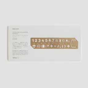 Midori Brass Stencil Bookmark - Numbers