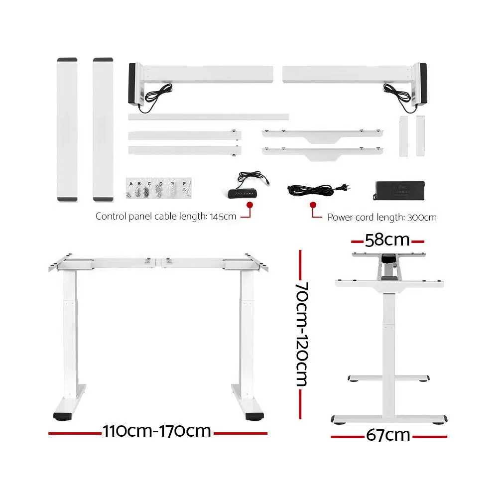 Motorised Adjustable Standing Desk with Dual Motors - Artiss