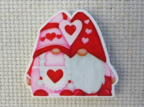 Mr. and Mrs. Valentine Gnome Needle Minder, Cover Minder, Magnet LAST ONE!