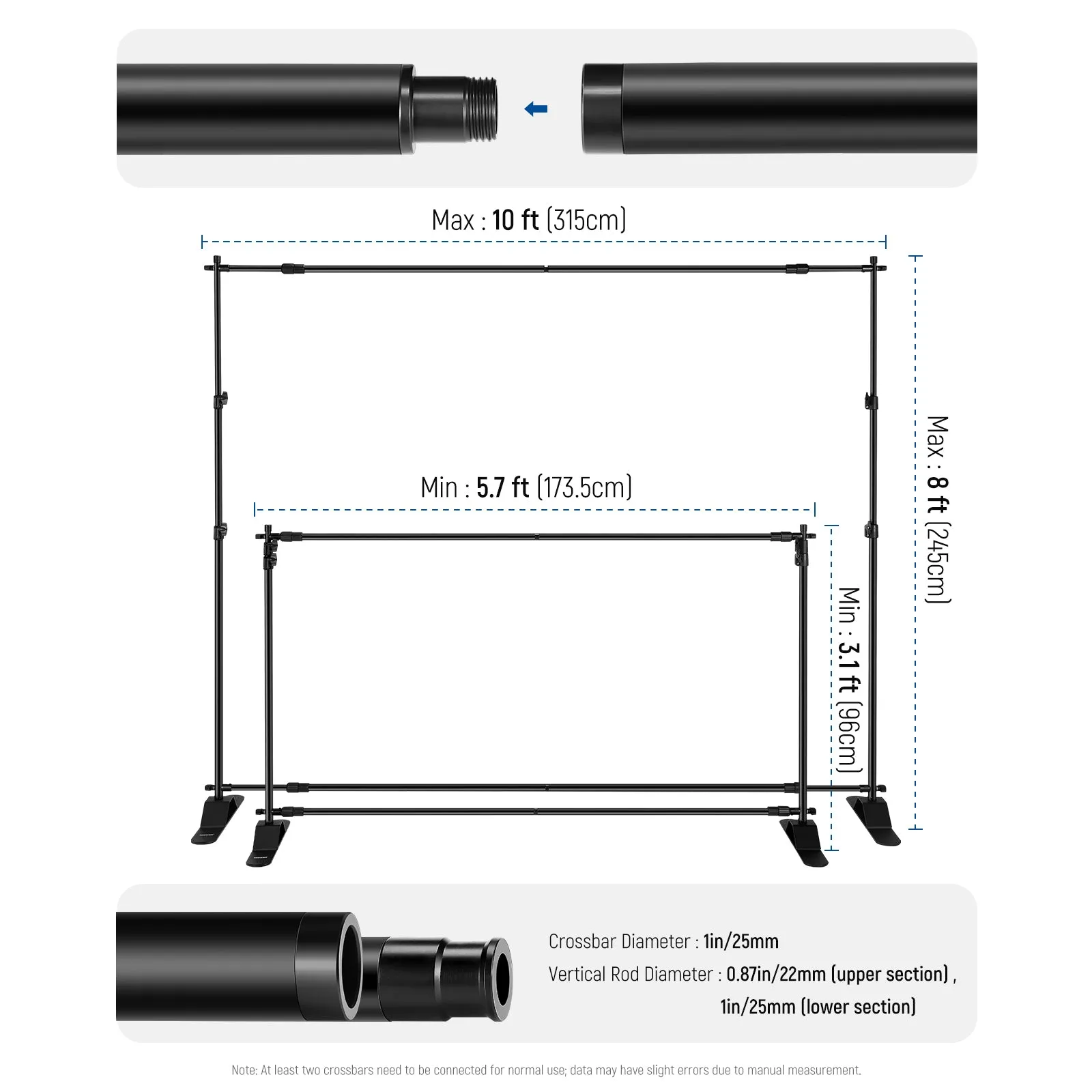 NEEWER NK-ST300 10 x 8ft Backdrop Stand