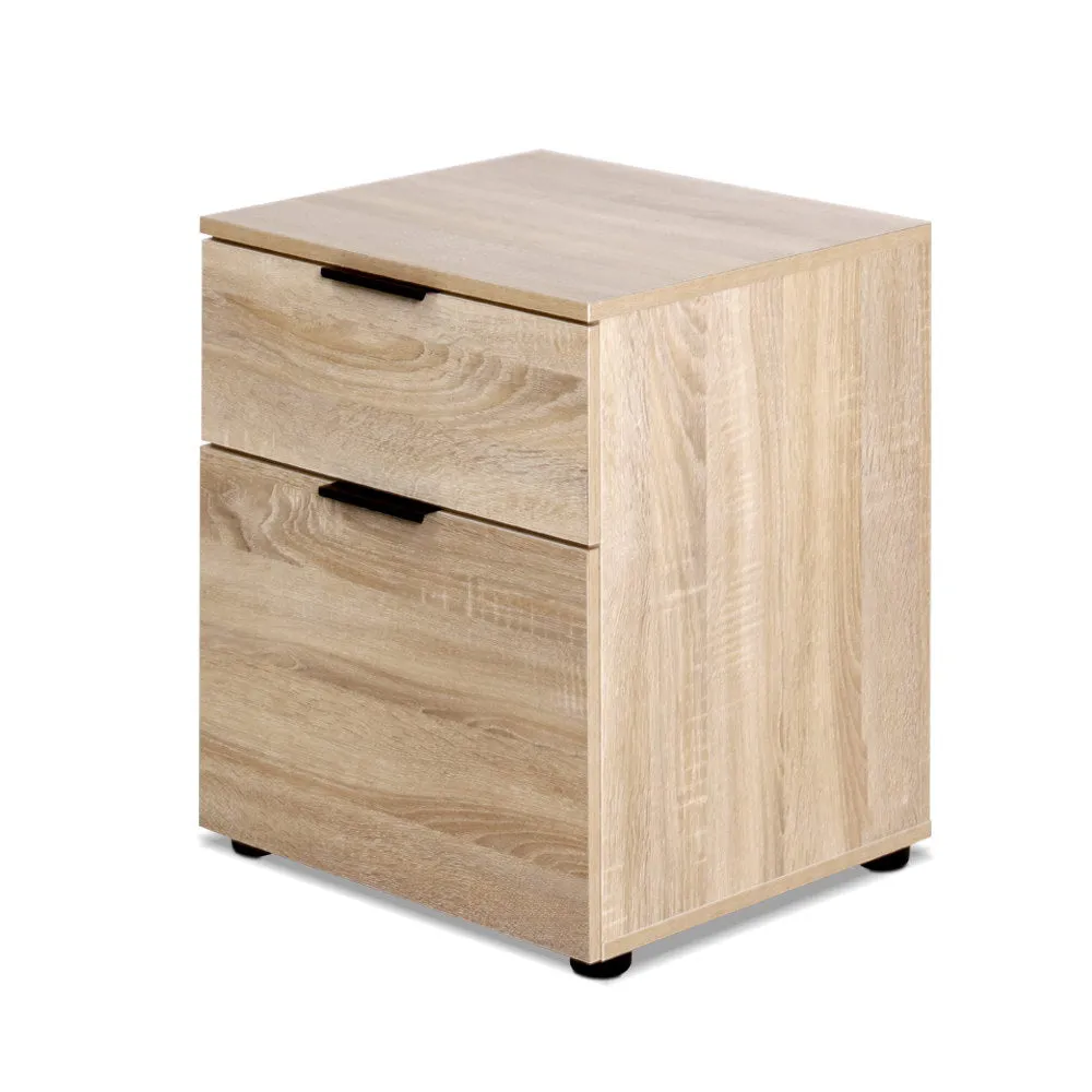 Office Filing Cabinet 2 Drawer Storage Home Study Cupboard Wood