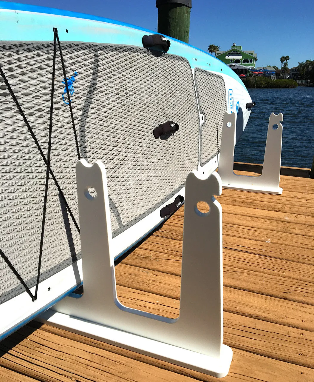 Outdoor SUP Rack for Docks and Piers | Touring and Racing Paddleboards | SUPs up to 7.5"