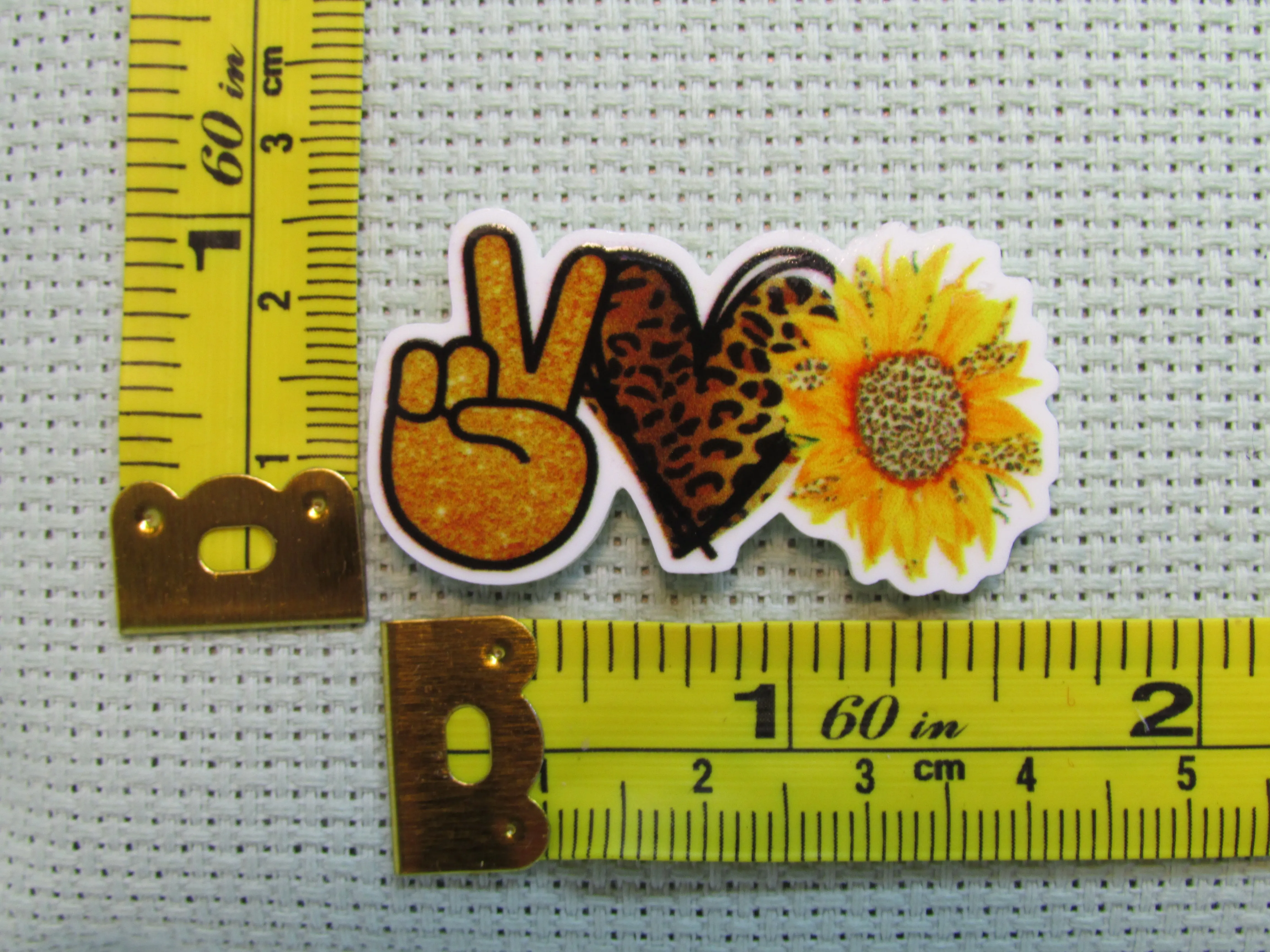 Peace Love Sunflower Needle Minder, Cover Minder, Magnet LAST ONE!