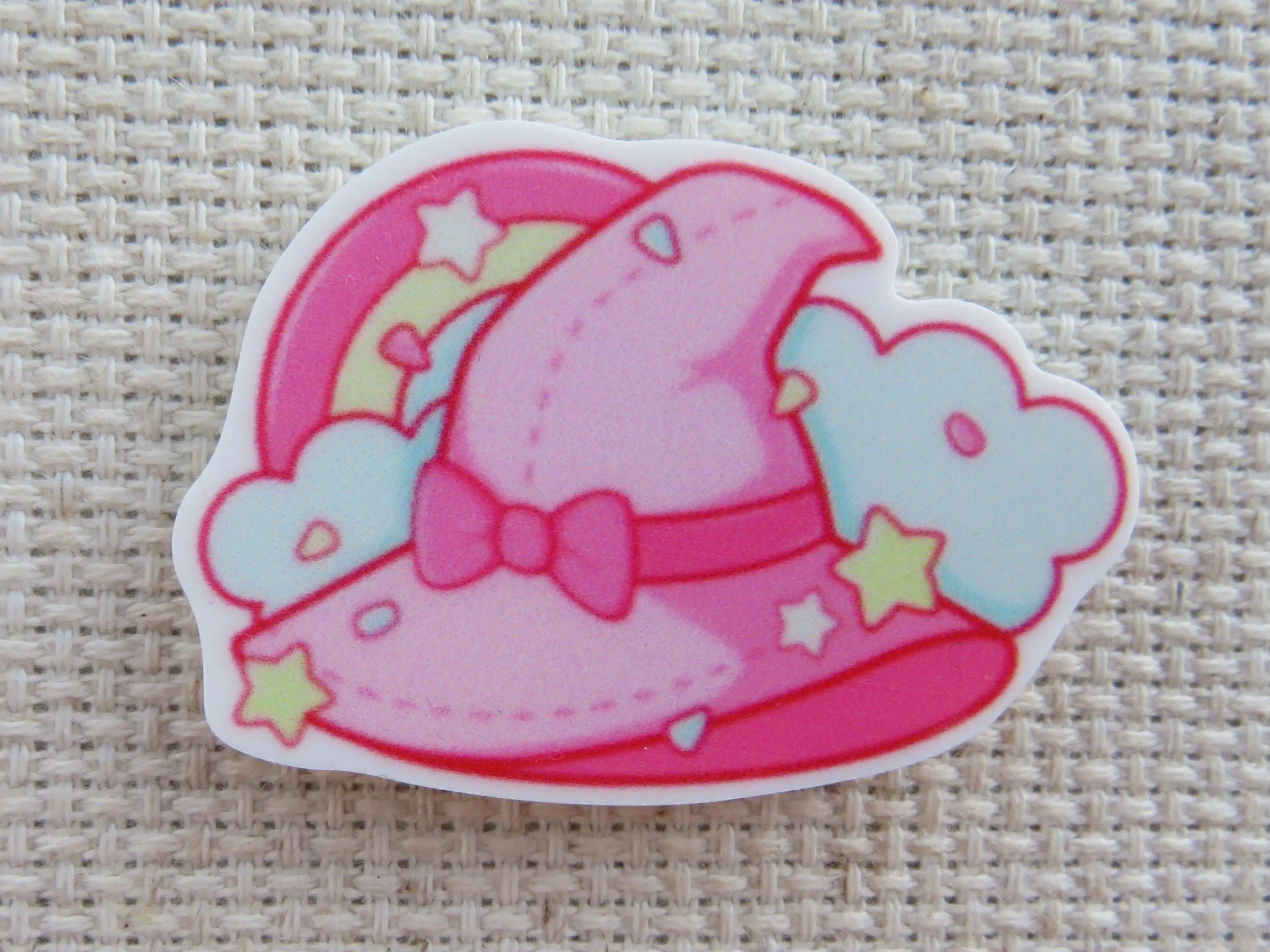 Pink Witch Hat Needle Minder, Cover Minder, Magnet LAST ONE!