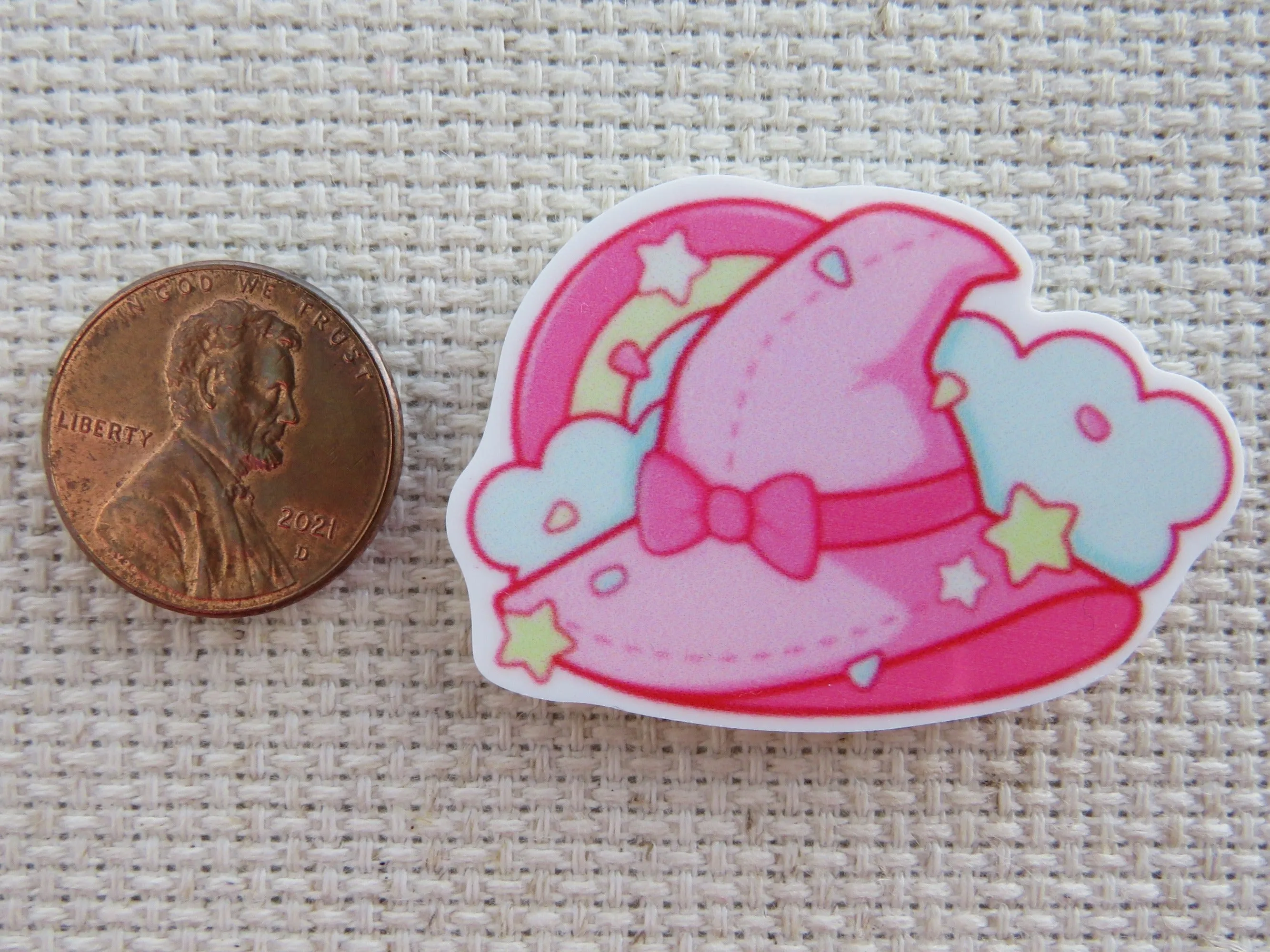 Pink Witch Hat Needle Minder, Cover Minder, Magnet LAST ONE!